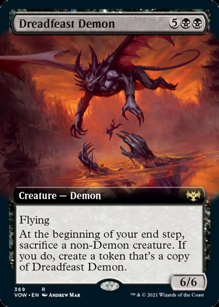 Dreadfeast Demon (Extended Art) [Innistrad: Crimson Vow] - MTG Single