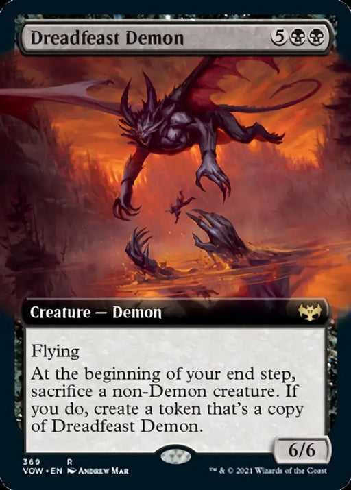 Dreadfeast Demon (Extended Art) [Innistrad: Crimson Vow] - MTG Single