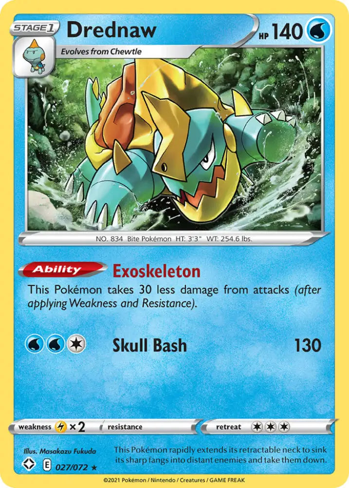 Drednaw (027/072) [Sword & Shield: Shining Fates] - Pokemon Single