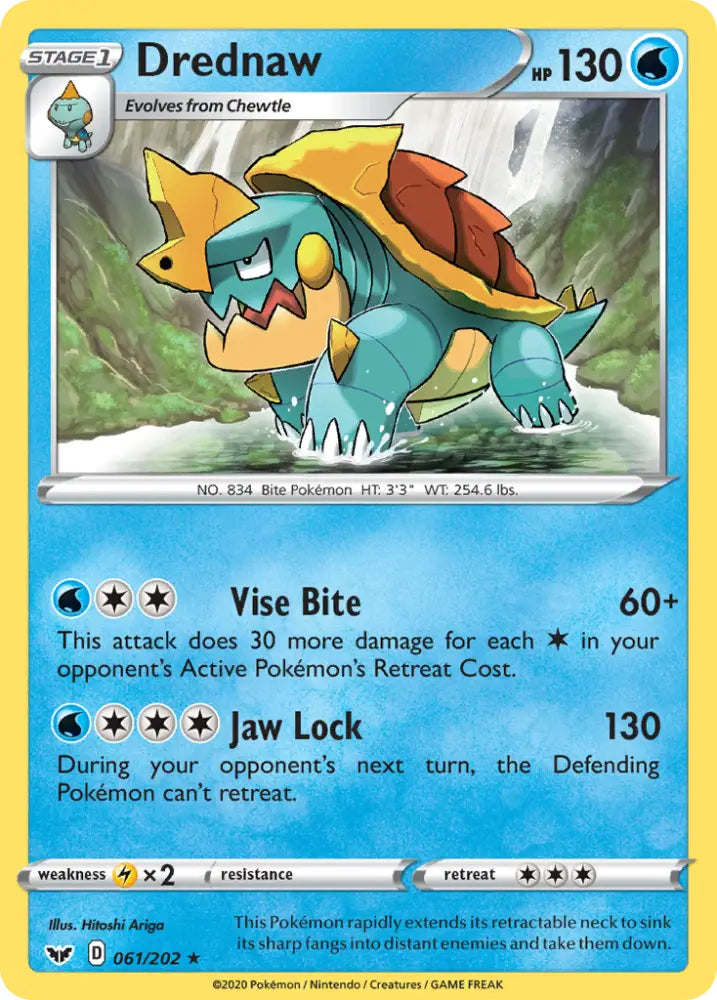 Drednaw (061/202) [Sword & Shield: Base Set] - Pokemon Single