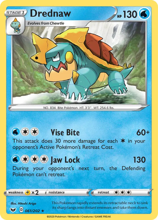 Drednaw (061/202) [Sword & Shield: Base Set] - Pokemon Single