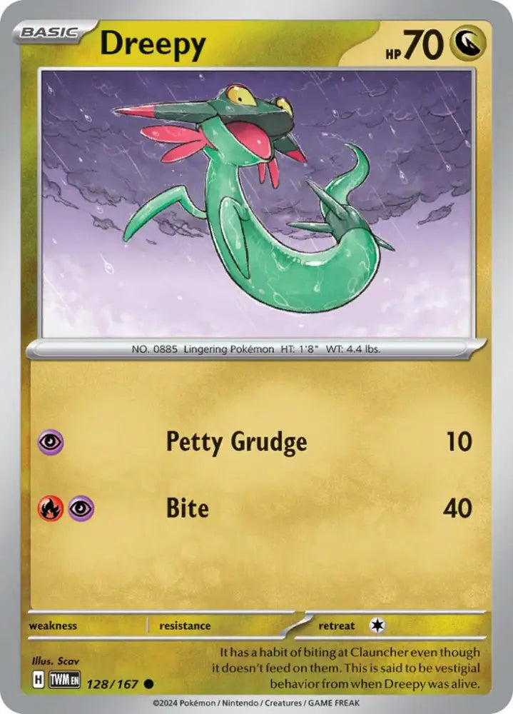 Dreepy (128/167) [Scarlet & Violet: Twilight Masquerade] - Pokemon Single