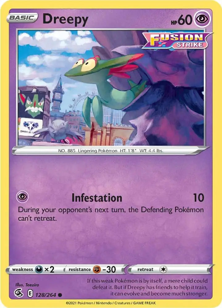 Dreepy (128/264) [Sword & Shield: Fusion Strike] - Pokemon Single