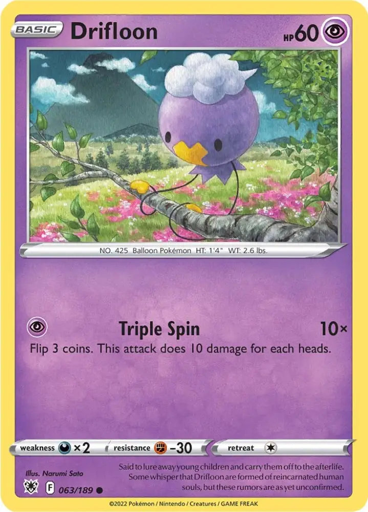Drifloon (063/189) [Sword & Shield: Astral Radiance] - Pokemon Single