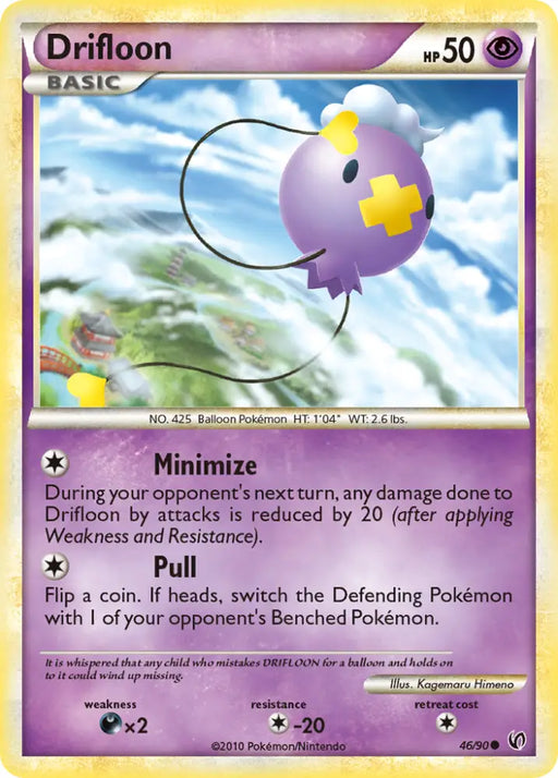 Drifloon (46/90) [HeartGold & SoulSilver: Undaunted] - Pokemon Single