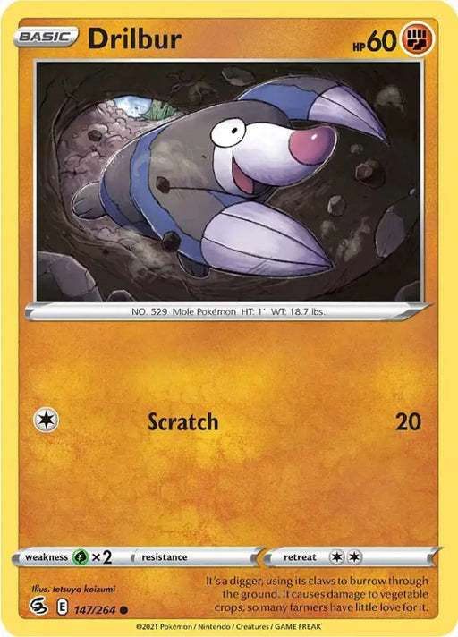 Drilbur (147/264) [Sword & Shield: Fusion Strike] - Pokemon Single