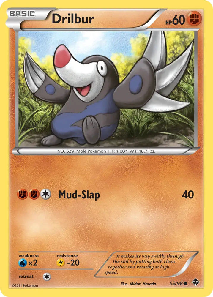 Drilbur (55/98) [Black & White: Emerging Powers] - Pokemon Single