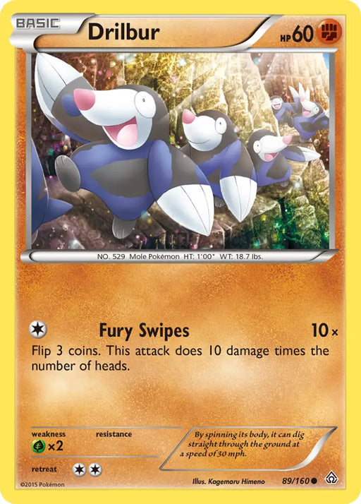 Drilbur (89/160) [XY: Primal Clash] - Pokemon Single