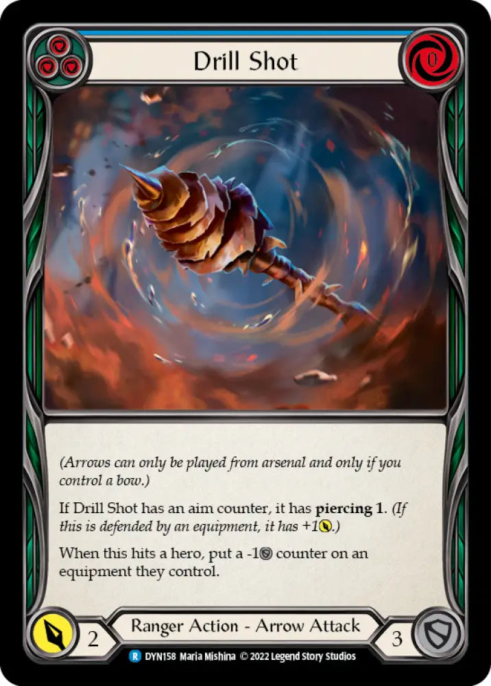 Drill Shot (Blue) [Dynasty] Rainbow Foil - Flesh And Blood Single