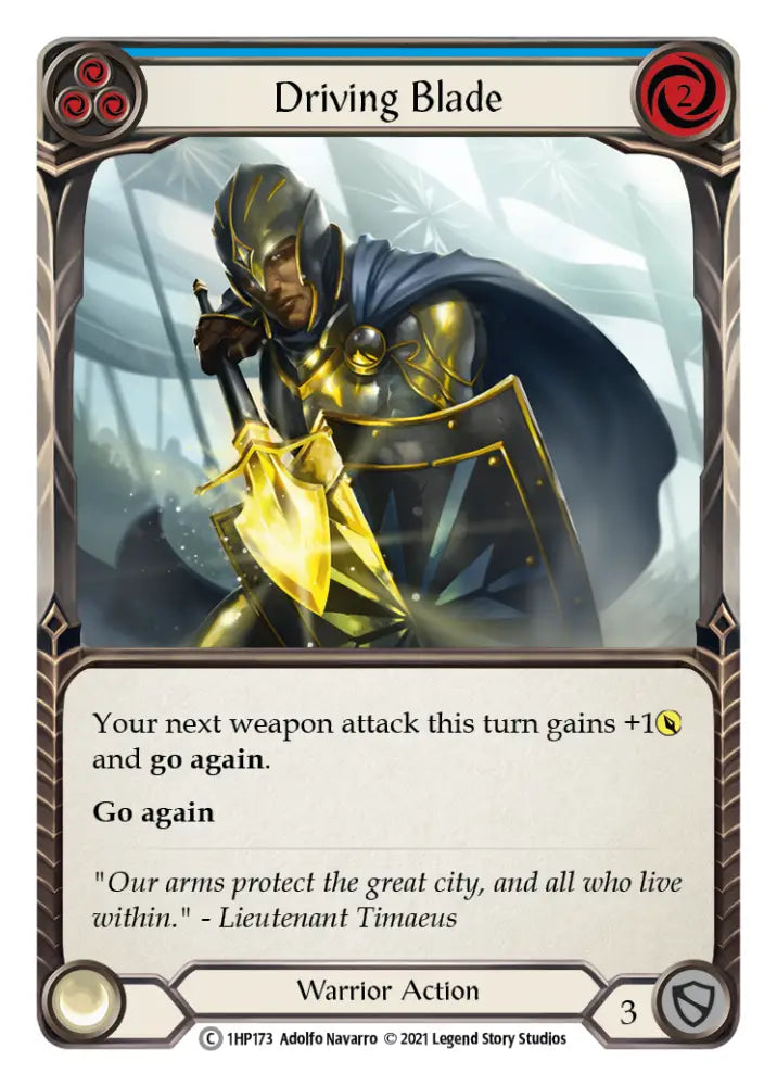 Driving Blade (Blue) [1HP173] (History Pack 1) - Flesh And Blood Single
