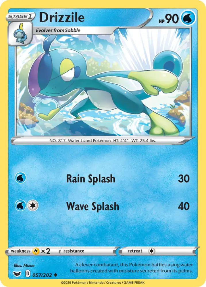 Drizzile (057/202) [Sword & Shield: Base Set] - Pokemon Single