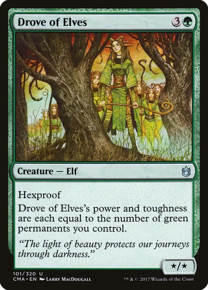 Drove of Elves [Commander Anthology] - MTG Single