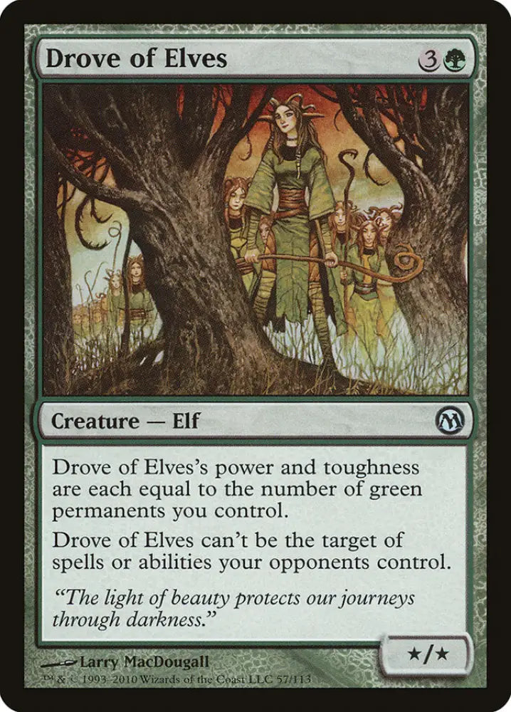 Drove of Elves [Duels of the Planeswalkers] - MTG Single