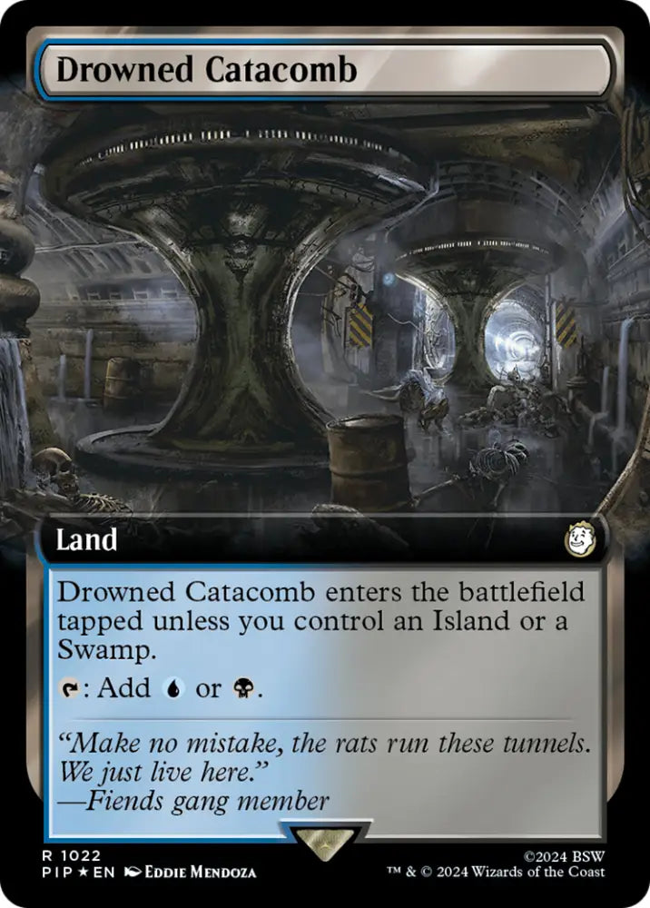 Drowned Catacomb (Extended Art) (Surge Foil) [Fallout] - MTG Single