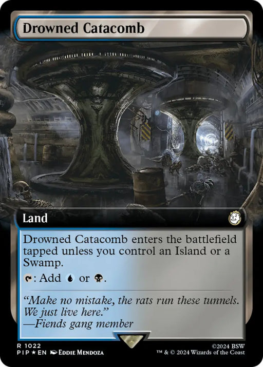 Drowned Catacomb (Extended Art) (Surge Foil) [Fallout] - MTG Single