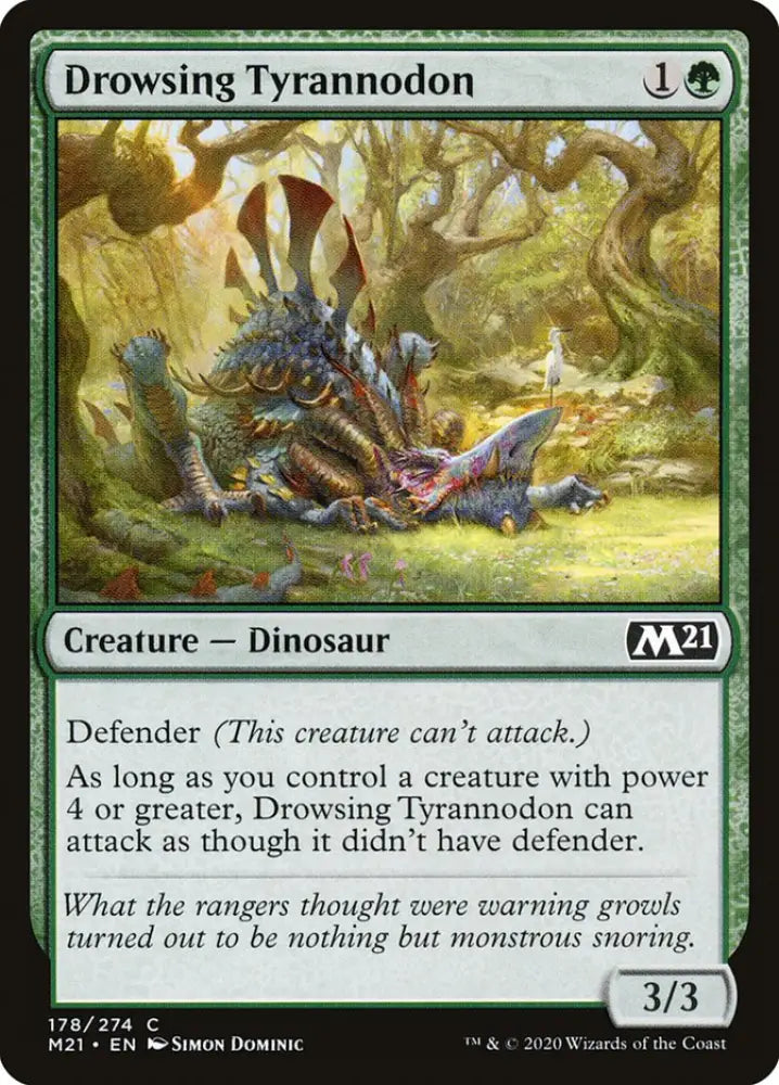Drowsing Tyrannodon [Core Set 2021] - MTG Single