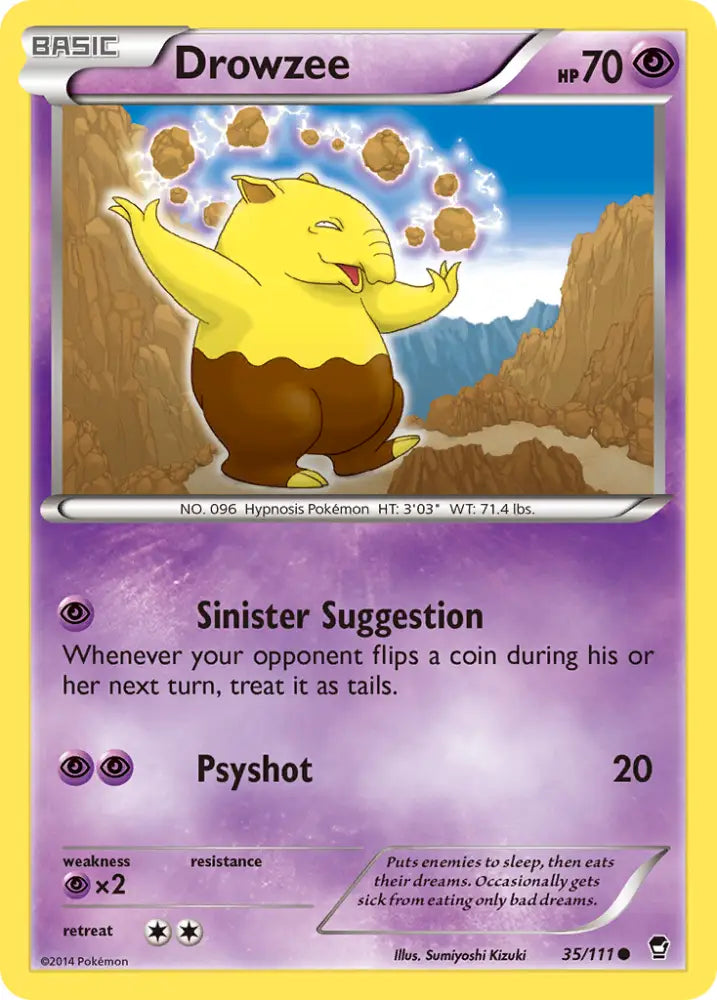 Drowzee (35/111) [XY: Furious Fists] - Pokemon Single