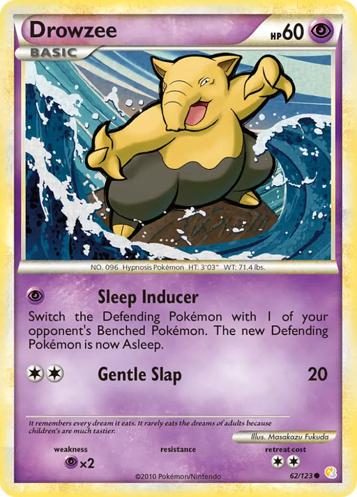 Drowzee (62/123) [HeartGold & SoulSilver: Base Set] - Pokemon Single