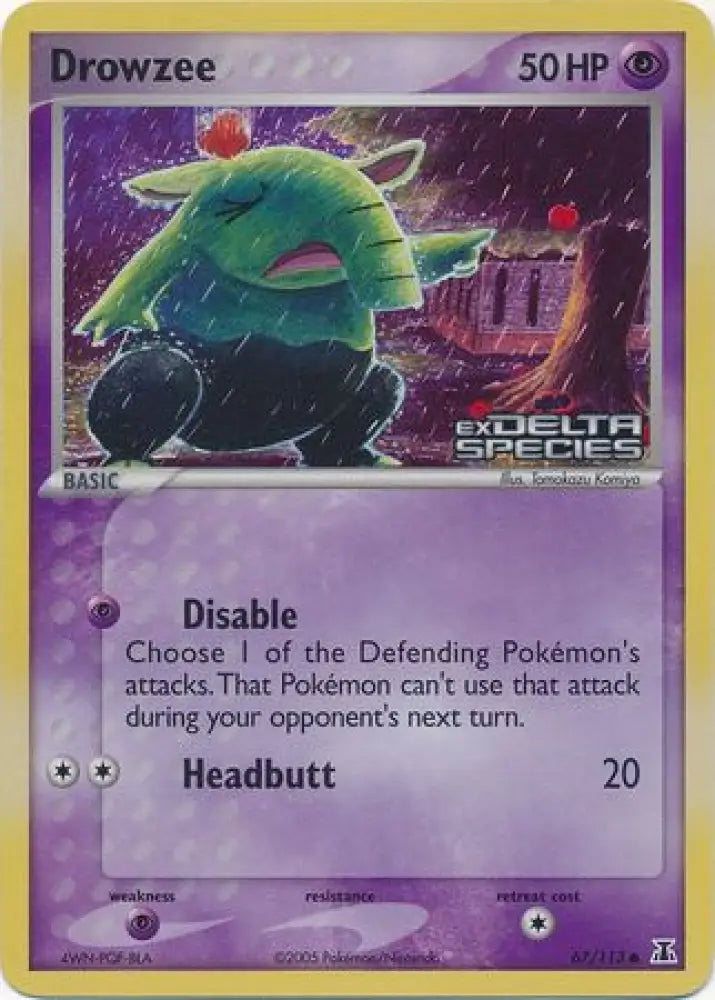 Drowzee (67/113) (Stamped) [EX: Delta Species] - Pokemon Single