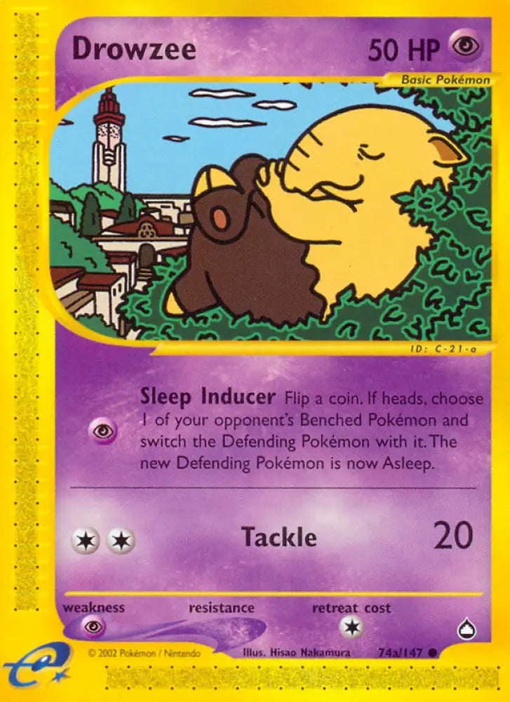 Drowzee (74a/147) [Aquapolis] - Pokemon Single