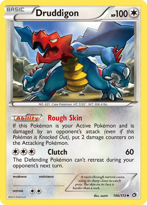 Druddigon (106/113) [Black & White: Legendary Treasures] - Pokemon Single