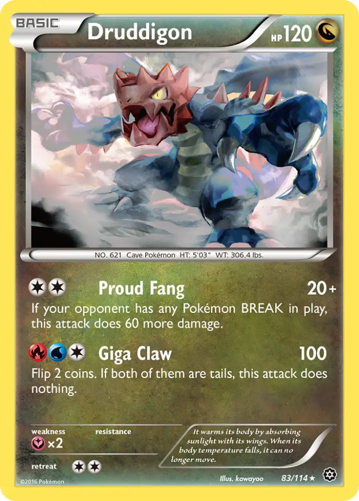 Druddigon (83/114) [XY: Steam Siege] - Pokemon Single