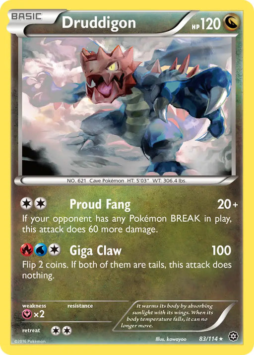 Druddigon (83/114) [XY: Steam Siege] - Pokemon Single