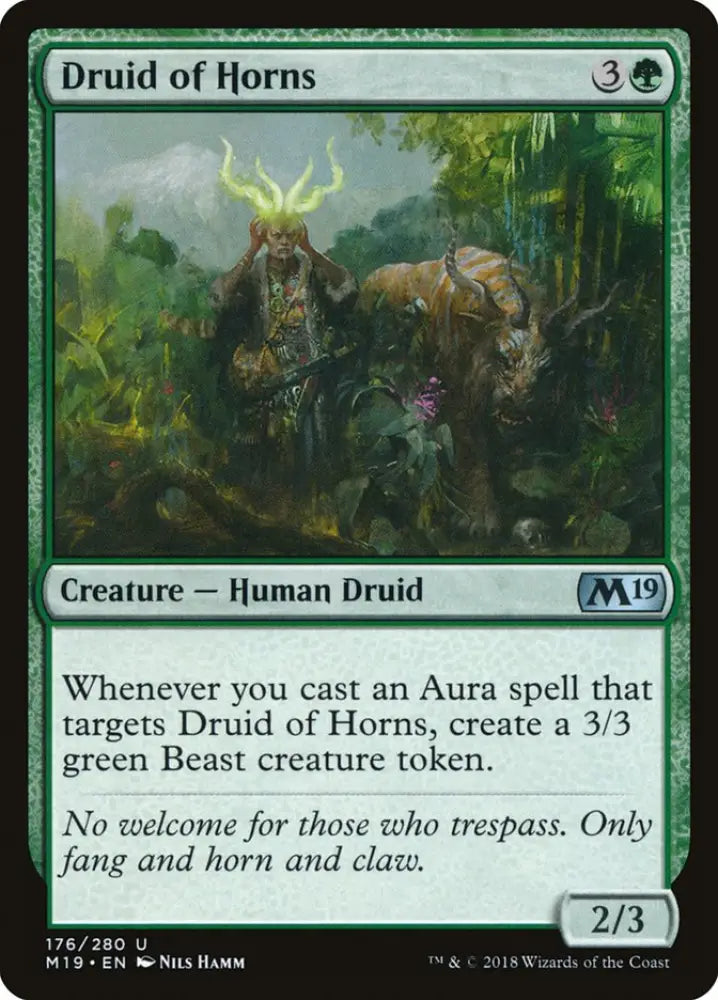 Druid of Horns [Core Set 2019] - MTG Single