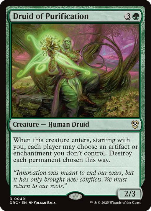 Druid of Purification [Aetherdrift Commander] - MTG Single