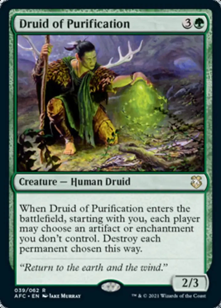 Druid of Purification [Dungeons & Dragons: Adventures in the Forgotten Realms Commander] - MTG Single