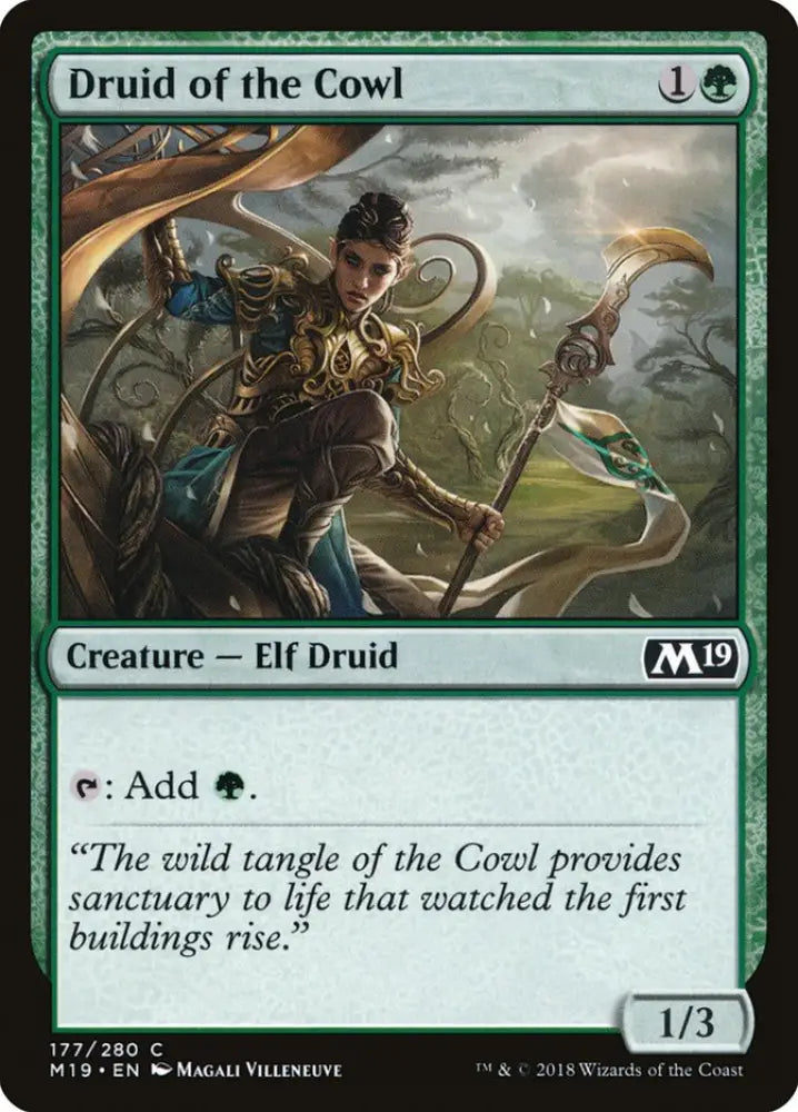 Druid of the Cowl [Core Set 2019] - MTG Single