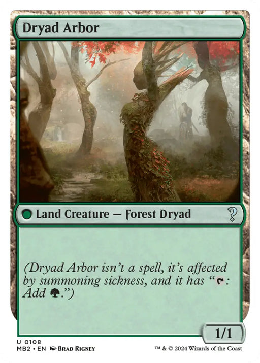 Dryad Arbor (White Border) [Mystery Booster 2] - MTG Single
