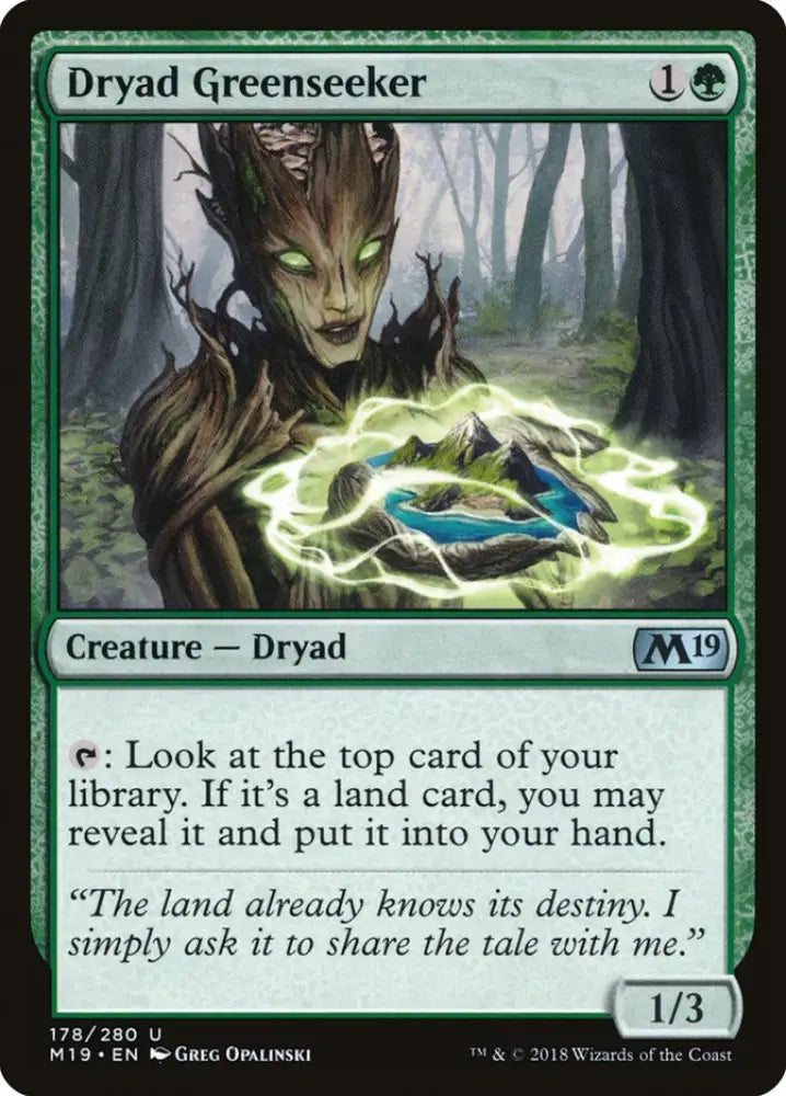 Dryad Greenseeker [Core Set 2019] - MTG Single