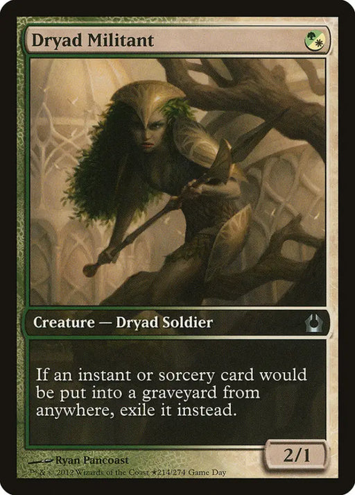 Dryad Militant (Game Day) (Extended Art) [Return to Ravnica Promos] - MTG Single