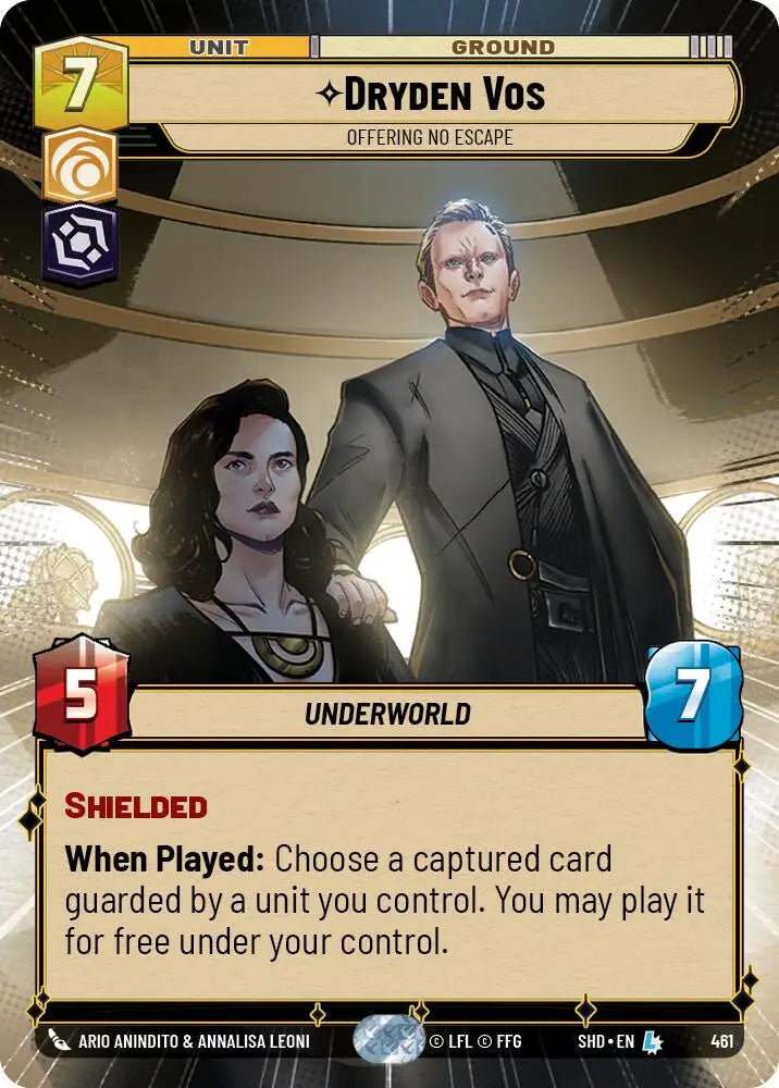 Dryden Vos - Offering No Escape (Hyperspace) (461) [Shadows of the Galaxy] - Star Wars: Unlimited Single