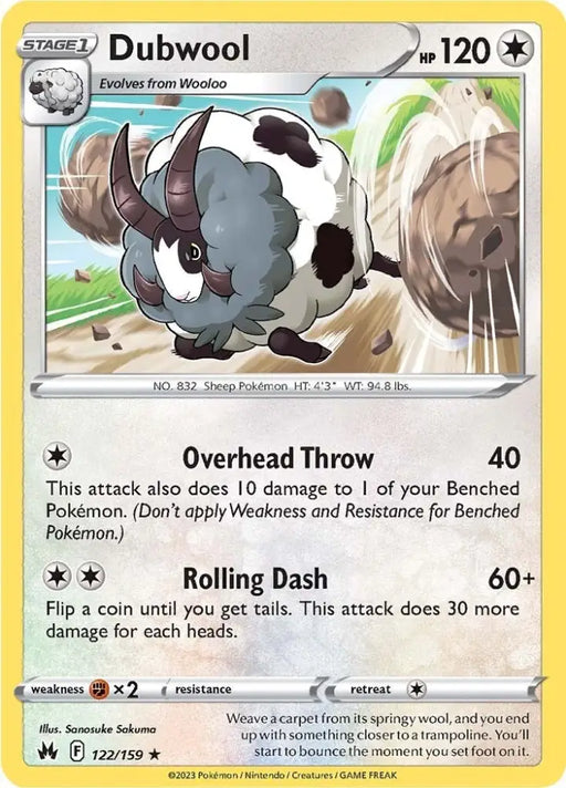 Dubwool (122/159) [Sword & Shield: Crown Zenith] - Pokemon Single