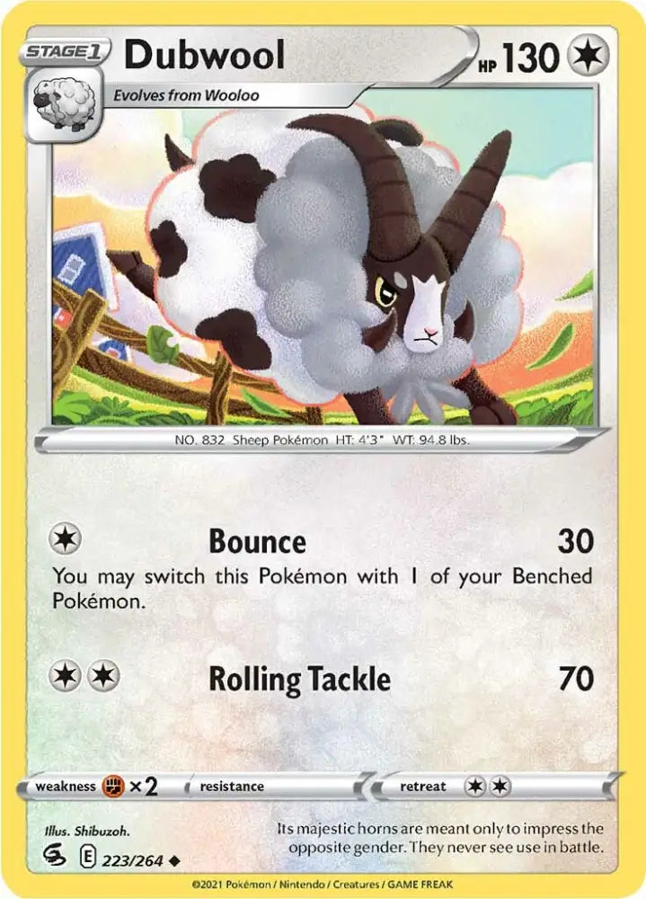 Dubwool (223/264) [Sword & Shield: Fusion Strike] - Pokemon Single