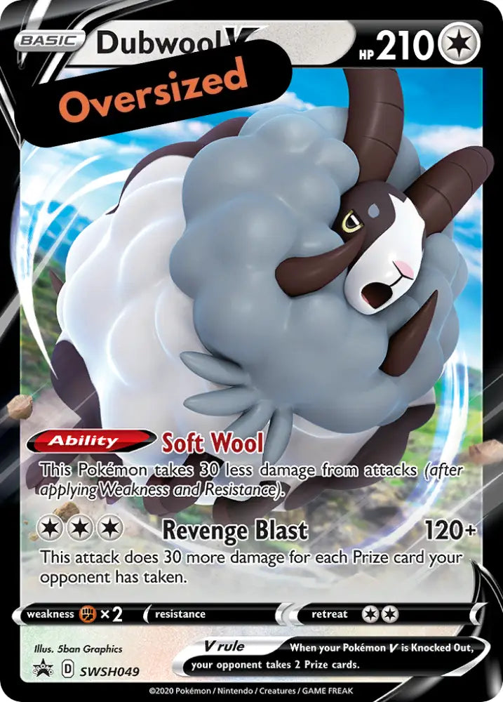 Dubwool V (SWSH049) (Jumbo Card) [Sword & Shield: Black Star Promos] - Pokemon Single