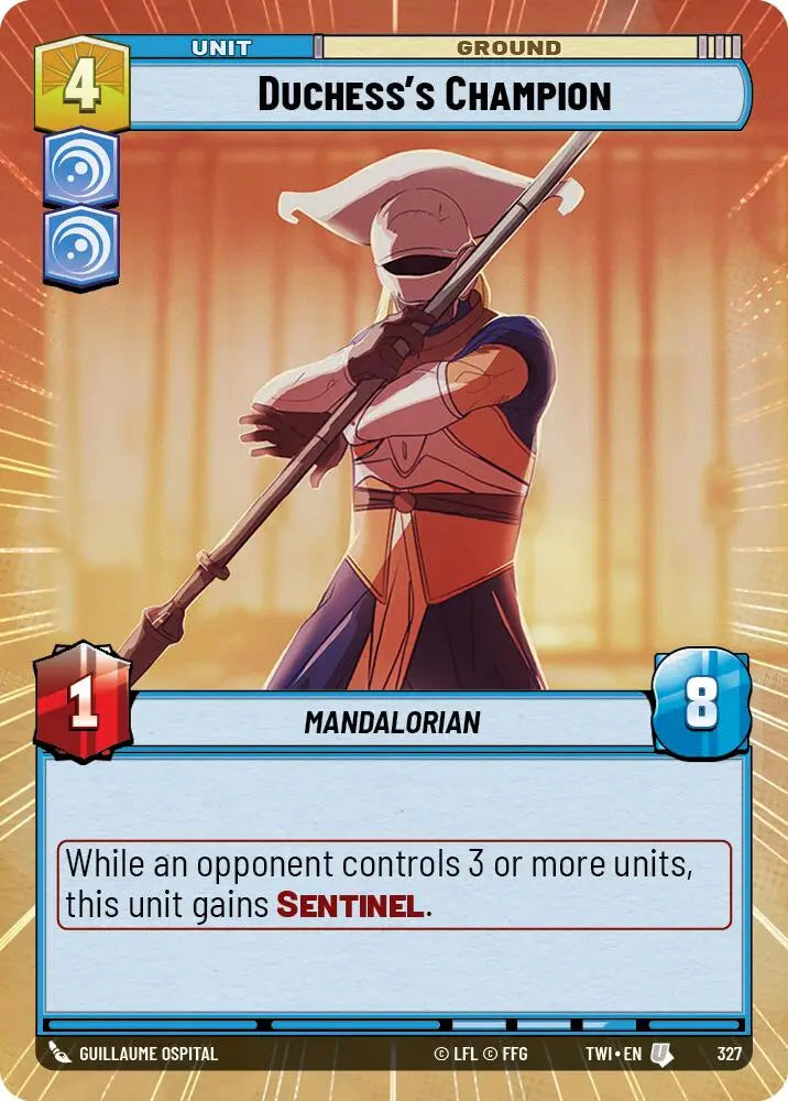 Duchess’s Champion (Hyperspace) (327) [Twilight of the Republic] - Star Wars: Unlimited Single