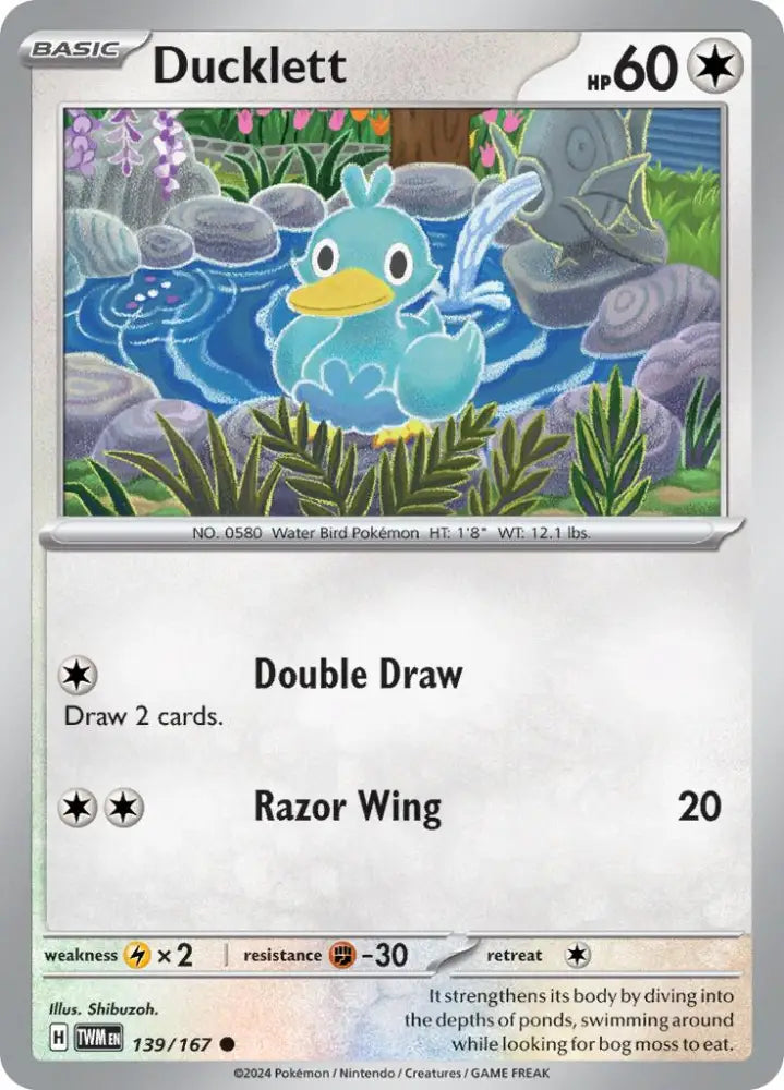 Ducklett (139/167) [Scarlet & Violet: Twilight Masquerade] - Pokemon Single