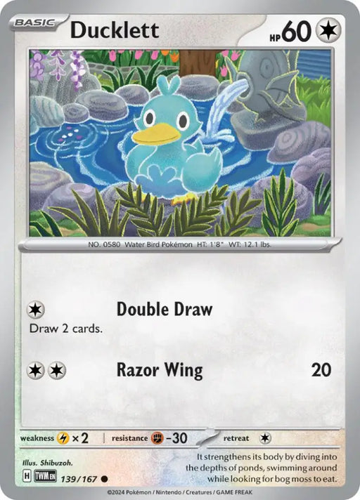 Ducklett (139/167) [Scarlet & Violet: Twilight Masquerade] - Pokemon Single