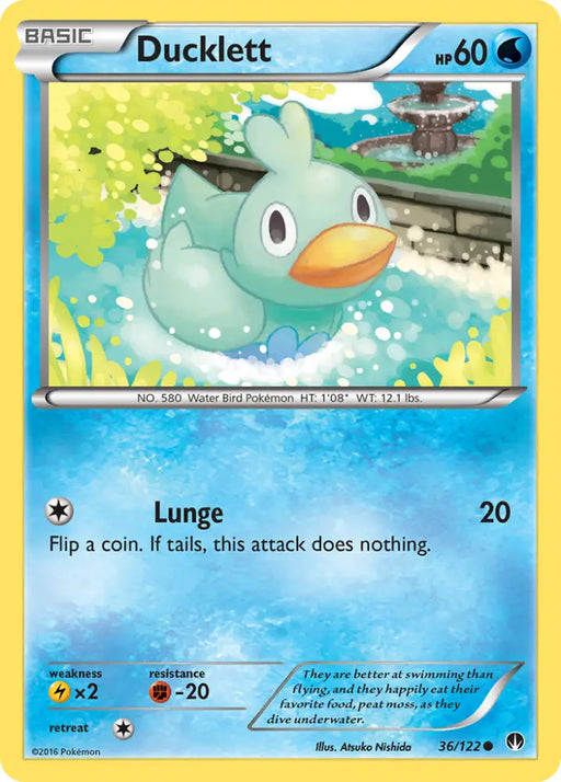 Ducklett (36/122) [XY: BREAKpoint] - Pokemon Single