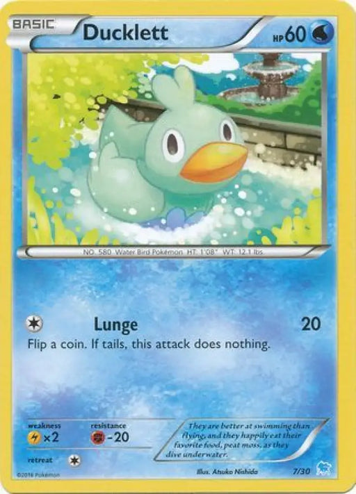 Ducklett (7/30) [XY: Trainer Kit 3 - Suicune] - Pokemon Single