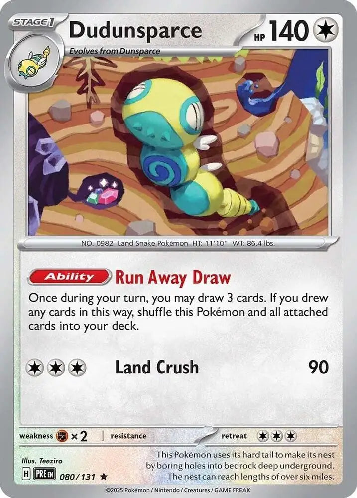 Dudunsparce (080/131) [Scarlet & Violet: Prismatic Evolutions] - Pokemon Single