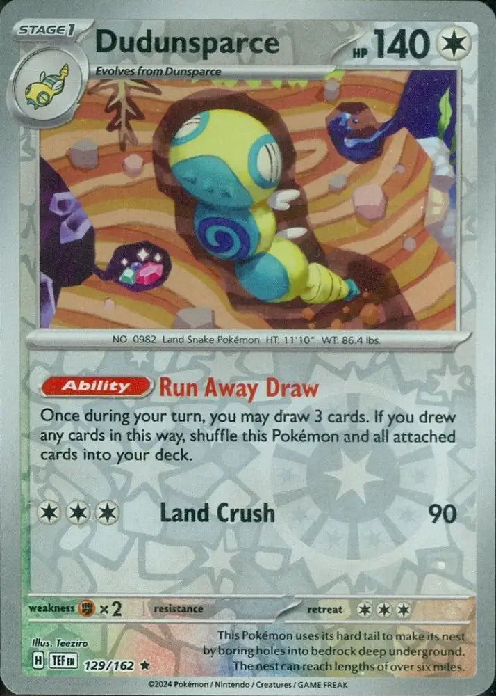Dudunsparce (129/162) [Scarlet & Violet: Temporal Forces] - Pokemon Single