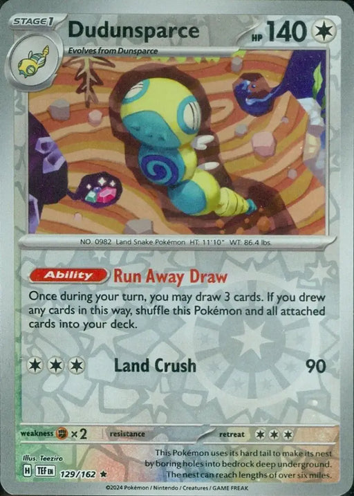 Dudunsparce (129/162) [Scarlet & Violet: Temporal Forces] - Pokemon Single