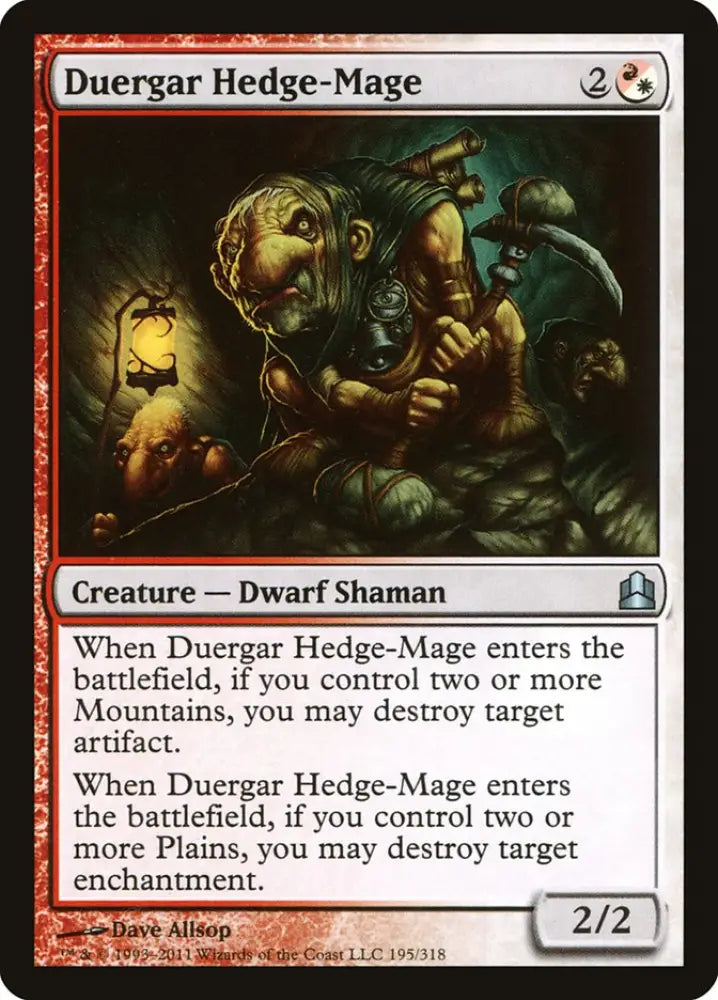 Duergar Hedge-Mage [Commander 2011] - MTG Single