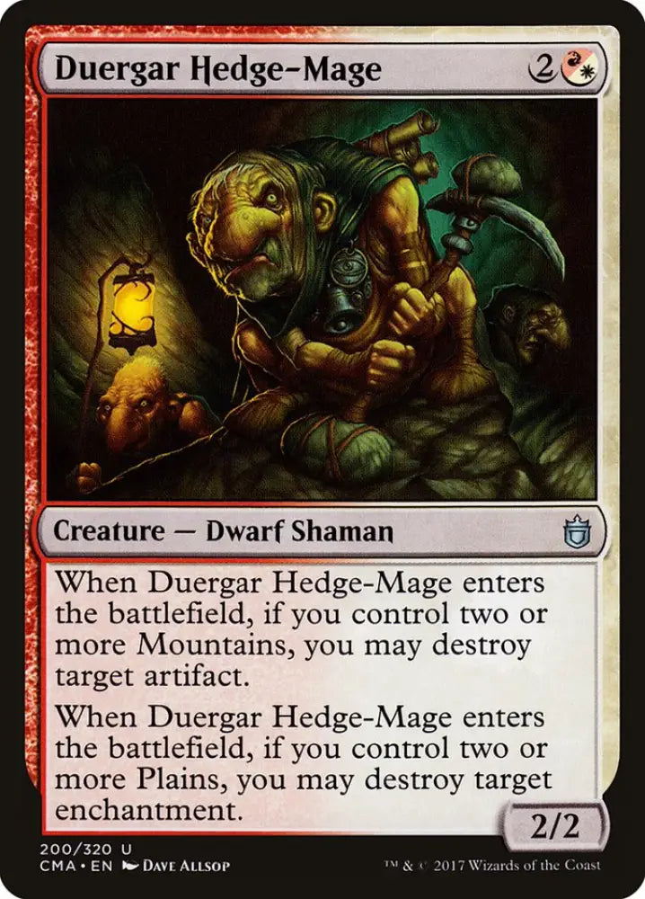 Duergar Hedge-Mage [Commander Anthology] - MTG Single