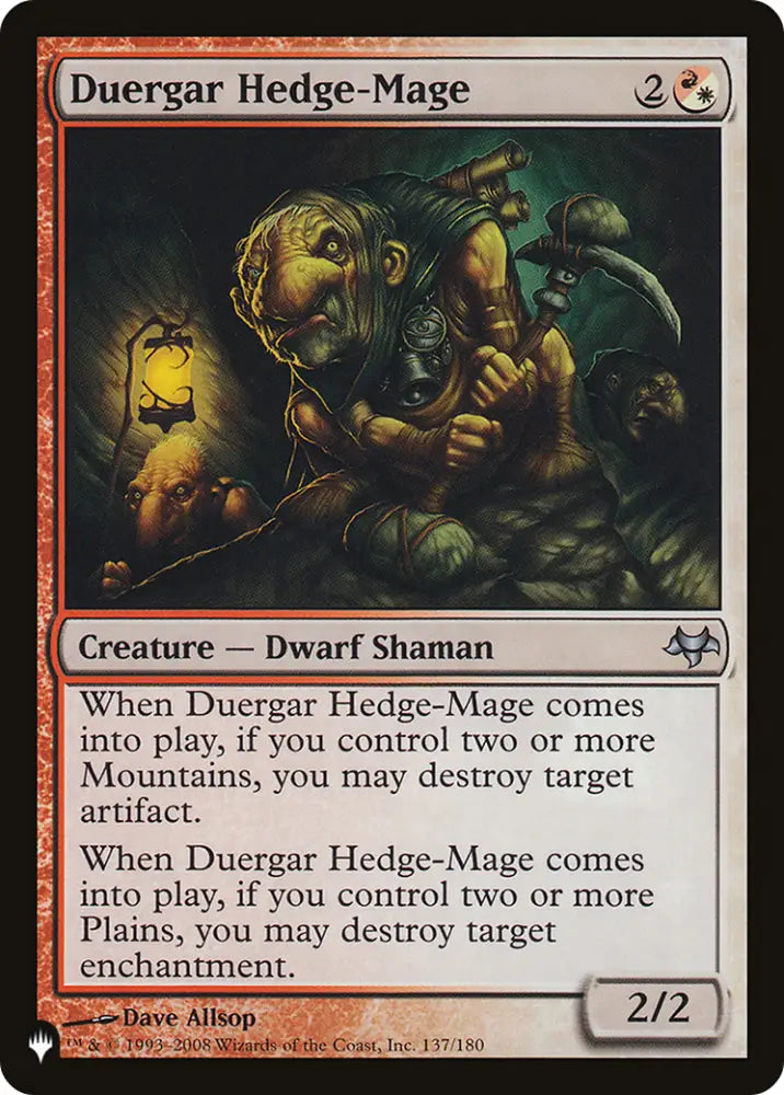 Duergar Hedge-Mage [The List] - MTG Single