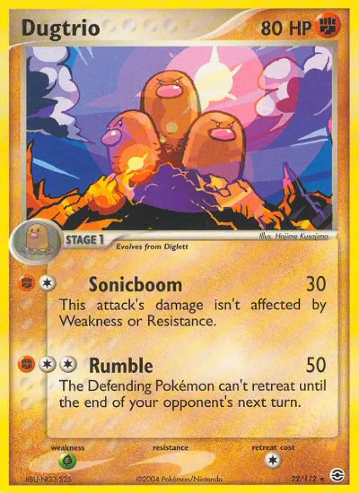 Dugtrio (22/112) [EX: FireRed & LeafGreen] - Pokemon Single